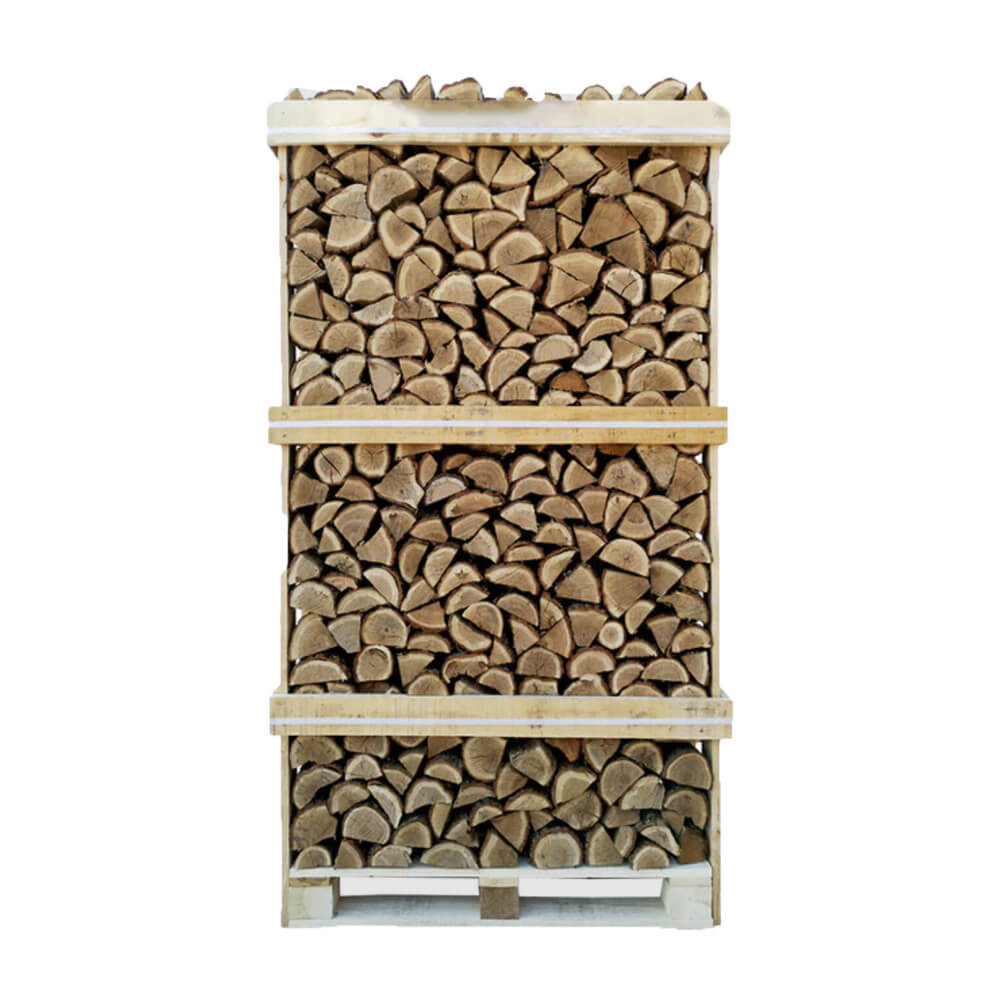 Bûches de bois de chauffage en chêne séché au four - caisse